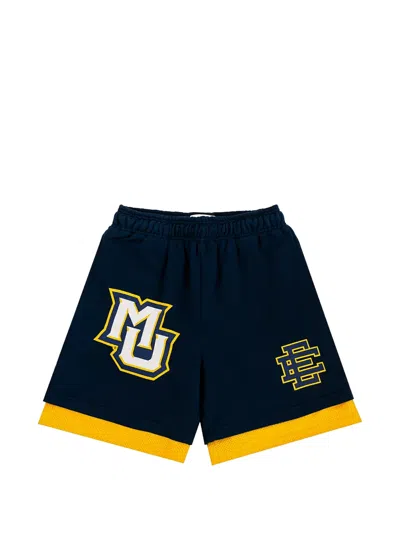 Eric Emanuel Marquette Double Layer Shorts In Blue
