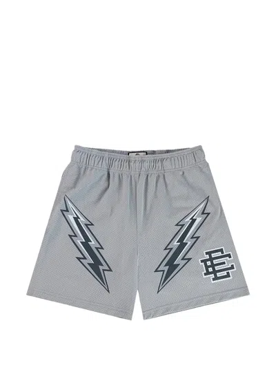 Eric Emanuel Maryland Lightning Bolt-print Mesh Shorts In Gray