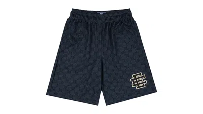 Pre-owned Eric Emanuel Men's  Ee Baggy Short Ee Print/in Black Ee Print