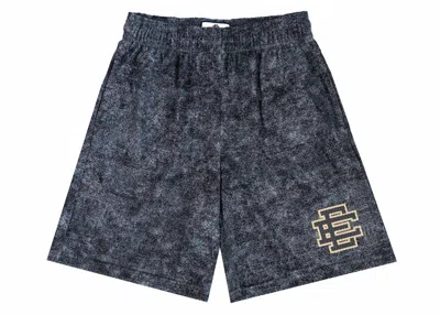 Pre-owned Eric Emanuel Men's  Ee Baggy Short In Black Denim/dark Grey