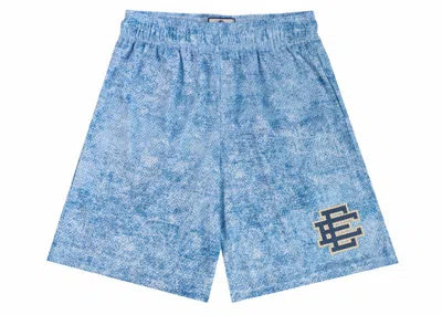 Pre-owned Eric Emanuel Men's  Ee Baggy Short In Blue Denim/navy