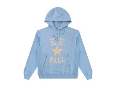 Pre-owned Eric Emanuel Men's  Ee Ball Hoodie In Baby Blue