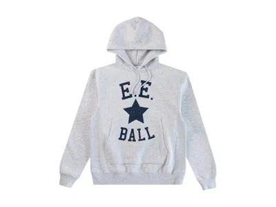 Pre-owned Eric Emanuel Men's  Ee Ball Hoodie In Heather Grey