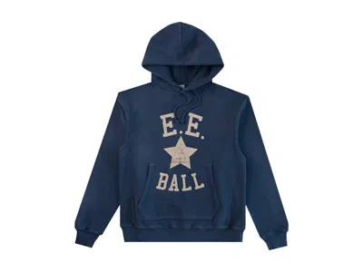 Pre-owned Eric Emanuel Men's  Ee Ball Hoodie In Navy Blue