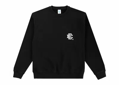 Pre-owned Eric Emanuel Men's  Ee Basic Crewneck Sweatshirt In Black/white