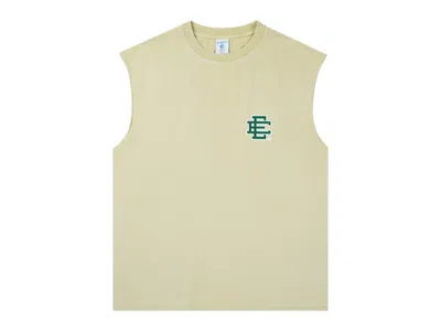 Pre-owned Eric Emanuel Men's  Ee Basic Cutoff Tank In Washed Lint/green