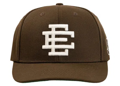 Pre-owned Eric Emanuel Men's  Ee Basic Hat In Brown/white