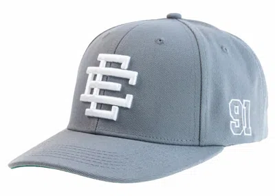 Pre-owned Eric Emanuel Men's  Ee Basic Hat In Gray/white In Multi