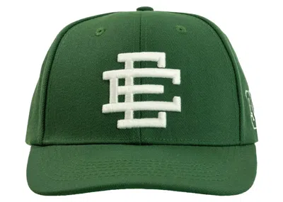 Pre-owned Eric Emanuel Men's  Ee Basic Hat In Green/white