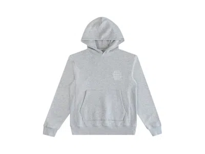 Pre-owned Eric Emanuel Men's  Ee Basic Hoodie (fw24) In Grey/white