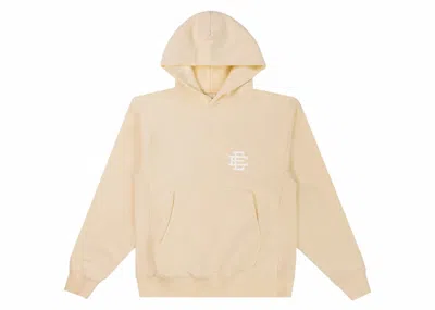 Pre-owned Eric Emanuel Men's  Ee Basic Hoodie In Cream/white