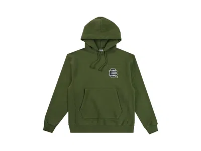 Pre-owned Eric Emanuel Men's  Ee Basic Hoodie In Green/black In Multi