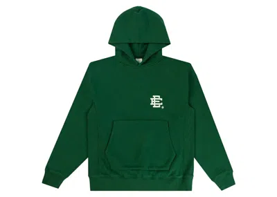 Pre-owned Eric Emanuel Men's  Ee Basic Hoodie In Green/white