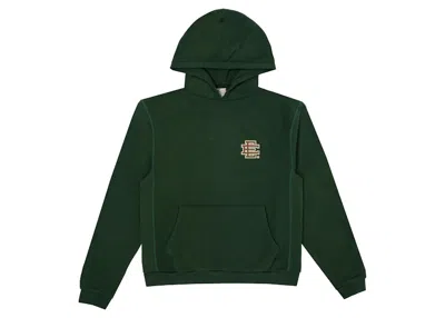Pre-owned Eric Emanuel Men's  Ee Basic Hoodie In London Green/brown