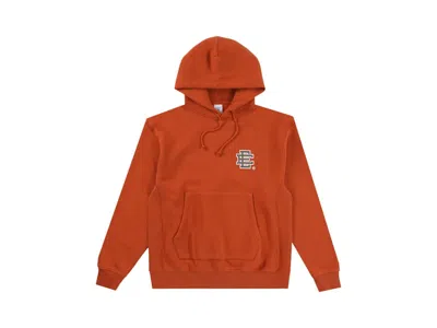 Pre-owned Eric Emanuel Men's  Ee Basic Hoodie In Orange/grey
