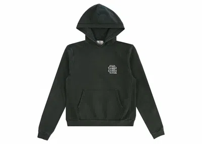 Pre-owned Eric Emanuel Men's  Ee Basic Hoodie In Washed Black/navy Blue