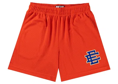 Pre-owned Eric Emanuel Men's  Ee Basic Short (fw24) In Orange/blue In Multi