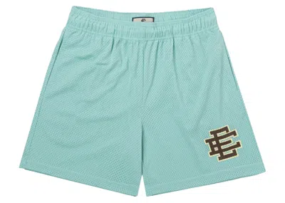 Pre-owned Eric Emanuel Men's  Ee Basic Short In Aqua Blue
