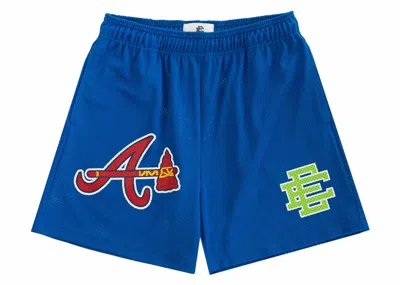 Pre-owned Eric Emanuel Men's  Ee Basic Short In Atlanta Braves