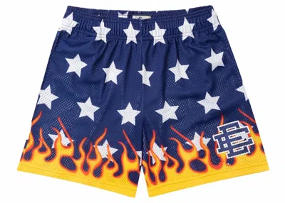 Pre-owned Eric Emanuel Men's  Ee Basic Short In Blue Flame
