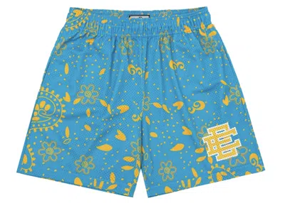 Pre-owned Eric Emanuel Men's  Ee Basic Short In Blue Paisley