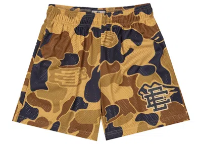 Pre-owned Eric Emanuel Men's  Ee Basic Short In Brown Ee Camo