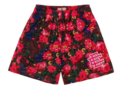 Pre-owned Eric Emanuel Men's  Ee Basic Short In Burgundy Garden