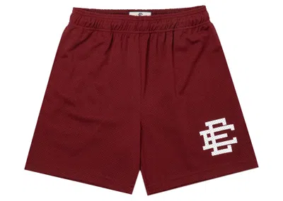 Pre-owned Eric Emanuel Men's  Ee Basic Short In Cardinal/white In Multi