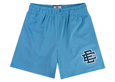 Pre-owned Eric Emanuel Men's  Ee Basic Short In Carolina Blue/navy