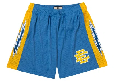 Pre-owned Eric Emanuel Men's  Ee Basic Short In Carolina/yellow