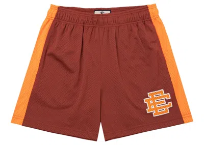 Pre-owned Eric Emanuel Men's  Ee Basic Short In Cinnamon/shocking Orange