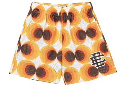 Pre-owned Eric Emanuel Men's  Ee Basic Short In Circles Brown