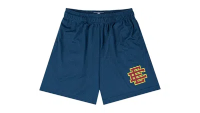 Pre-owned Eric Emanuel Men's  Ee Basic Short In Dark Denim/burgundy