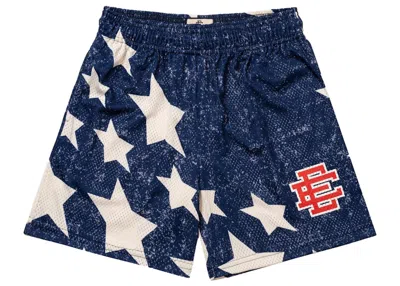 Pre-owned Eric Emanuel Men's  Ee Basic Short In Denim Stars