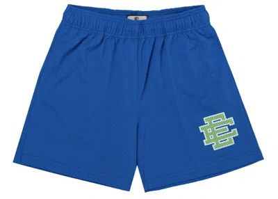 Pre-owned Eric Emanuel Men's  Ee Basic Short In Electric Blue/green In Multi