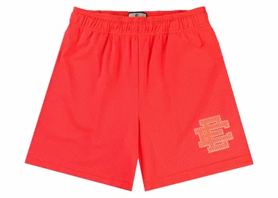 Pre-owned Eric Emanuel Men's  Ee Basic Short In Fiery Coral