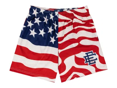 Pre-owned Eric Emanuel Men's  Ee Basic Short In Flag/navy Blue