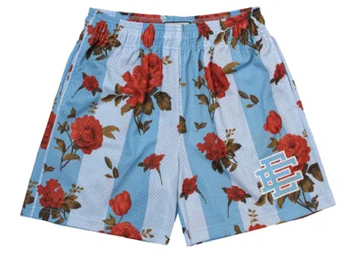 Pre-owned Eric Emanuel Men's  Ee Basic Short In Floral Blue