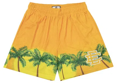 Pre-owned Eric Emanuel Men's  Ee Basic Short In Gold Palm