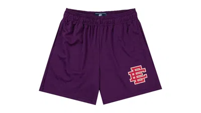 Pre-owned Eric Emanuel Men's  Ee Basic Short In Grape Royale Purple/pink