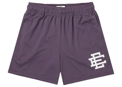 Pre-owned Eric Emanuel Men's  Ee Basic Short In Grape/white In Multi