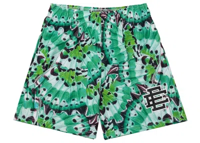 Pre-owned Eric Emanuel Men's  Ee Basic Short In Green Butterfly