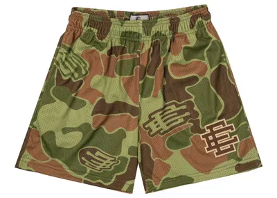 Pre-owned Eric Emanuel Men's  Ee Basic Short In Green Ee Camo