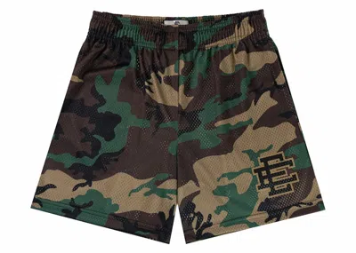 Pre-owned Eric Emanuel Men's  Ee Basic Short In Green/black Camo In Multi
