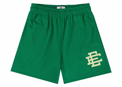 Pre-owned Eric Emanuel Men's  Ee Basic Short In Green/off White In Multi