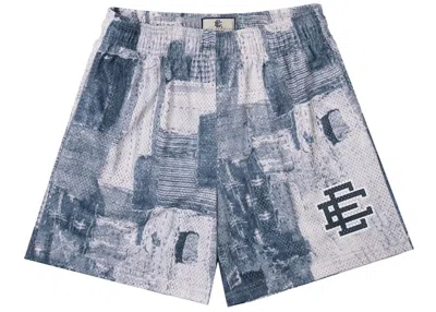 Pre-owned Eric Emanuel Men's  Ee Basic Short In Grey Boro Patchwork In Gray