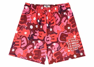 Pre-owned Eric Emanuel Men's  Ee Basic Short In Hawaiian Red