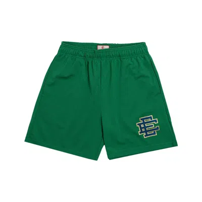 Pre-owned Eric Emanuel Men's  Ee Basic Short In Kelly Green/met Gold/navy Blue