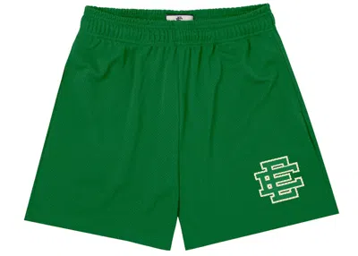 Pre-owned Eric Emanuel Men's  Ee Basic Short In Kelly Green/white