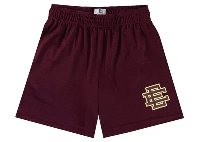 Pre-owned Eric Emanuel Men's  Ee Basic Short In Maroon/red